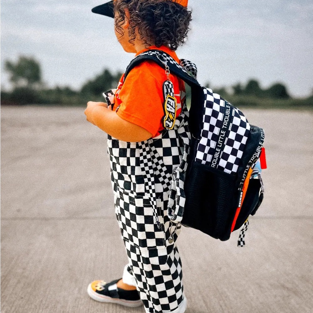 Checkered Overalls Little Trouble size 4T